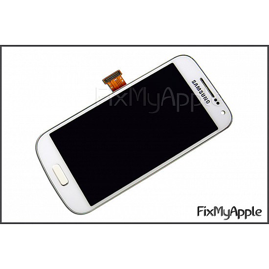 Samsung Galaxy S4 Mini i9195 LCD Touch Screen Digitizer Assembly with Frame - White OEM